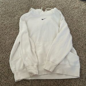 white nike hoodie in white